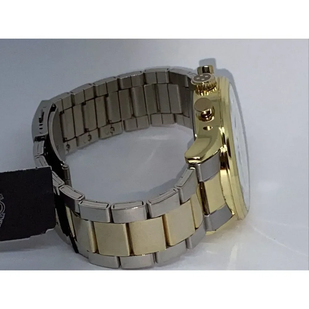 Vince Camuto VC1116TT Unisex Two - Tone Stainless Steel Analog Dial Watch JK34